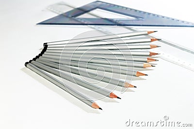 Drawing pencils Stock Photo