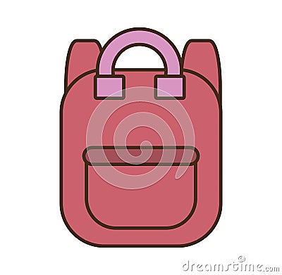 drawing pink bag school pupil Cartoon Illustration