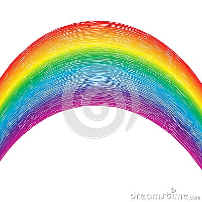 Drawing rainbow. Stylized a pencil. illustration Vector Illustration