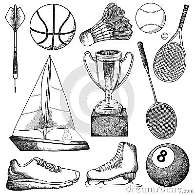 Drawing of sport element Vector Illustration