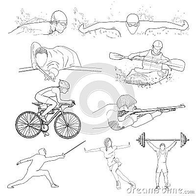 Drawing of sport element Vector Illustration