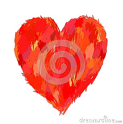 Drawing - stylized heart Vector Illustration