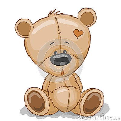 Drawing Teddy Vector Illustration