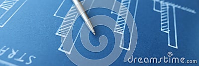 Drawn graph of financial business growth and metrics analytics Stock Photo