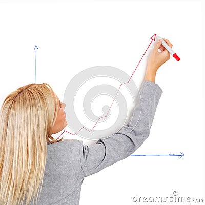 Draws a graph Stock Photo