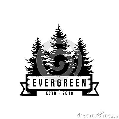 EVERGREEN TIMBERLAND LOGO DESIGN VECTOR Vector Illustration