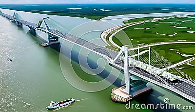 The Dream of the Bangladesh Padma Bridge: Ready for Reality Stock Photo