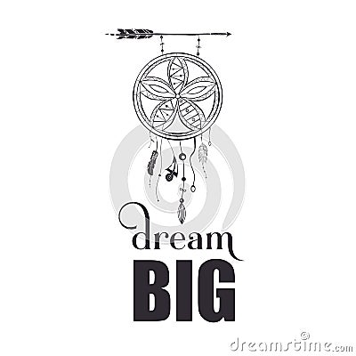 Dream big wall art poster Stock Photo