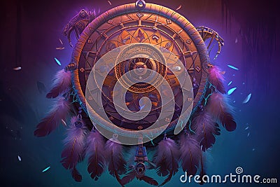 Dream catcher hyper realistic. Generate Ai Stock Photo