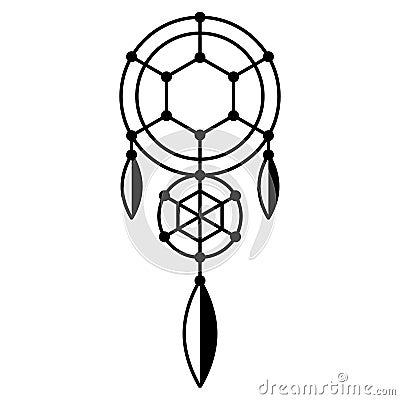 Dream catcher icon. Line style vector illustration Vector Illustration