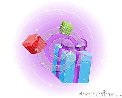 Dream gift Vector Illustration