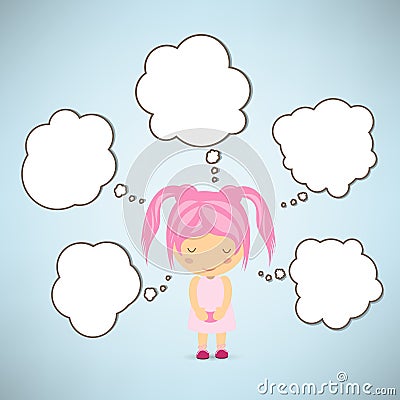 Dream girl cartoon Stock Photo
