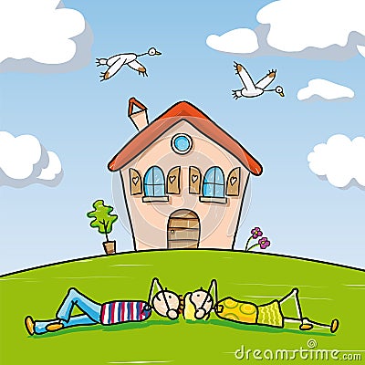 Dream Home Vector Illustration