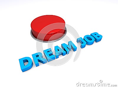 Dream job button Stock Photo