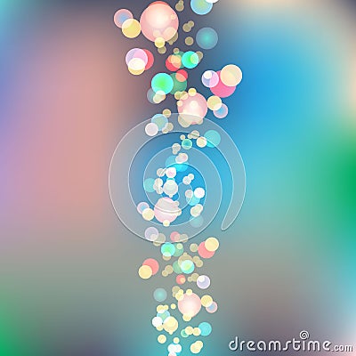 Dream coloring bubble bokeh background.vector illustration. EPS 10. Vector Illustration