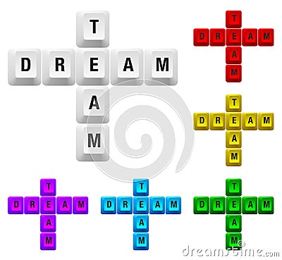 Dream team key Vector Illustration