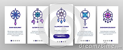 Dreamcatcher, Amulet Vector Onboarding Vector Illustration