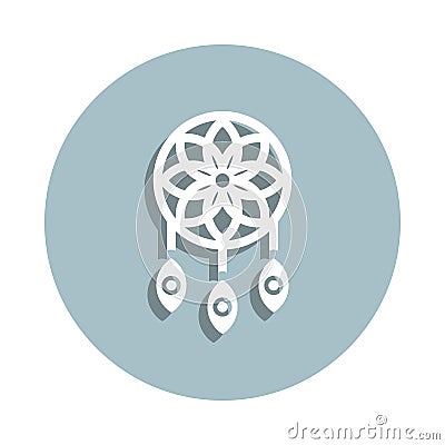 Dreamcatcher badge icon. Simple glyph, flat vector of world religiosity icons for ui and ux, website or mobile application Stock Photo