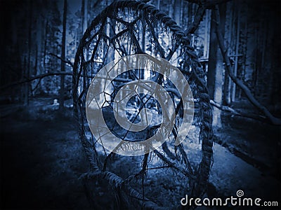 Dreamcatcher in the forest Stock Photo