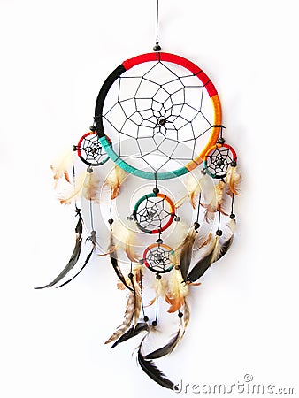 Dreamcatcher isolated in white Stock Photo