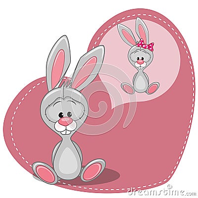 Dreaming Bunny Vector Illustration