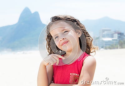 Dreaming child at Rio de Janeiro Stock Photo