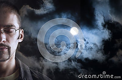 Dreaming man Stock Photo