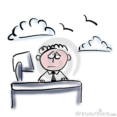 Dreaming office worker Stock Photo