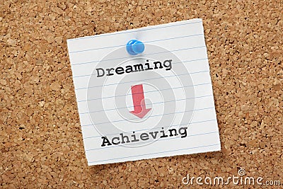 Dreaming to Achieving Stock Photo