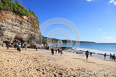 Dreamland Beach or Pantai Dreamland in Badung, Bali, Indonesia. Stock Photo