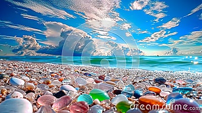 A dreamlike glass beach Stock Photo