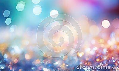 Dreamlike image filled with dynamic, blurred circles of color. AI generative Stock Photo