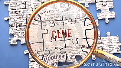 Dreams Clue as a complex and multipart topic with many connecting elements defining vital ideas and concepts about Clue Stock Photo