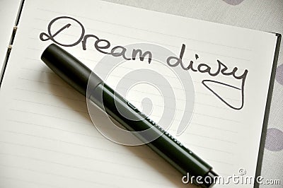 Dreams diary concept Stock Photo