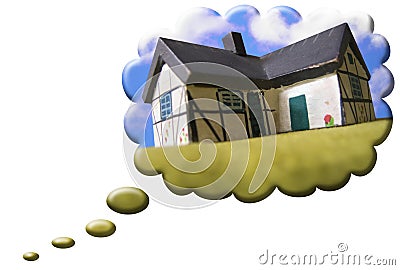 Dreams house thinking Stock Photo