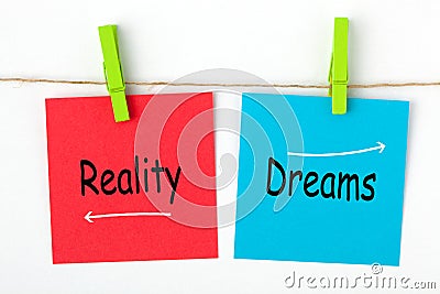 Dreams and Reality Stock Photo