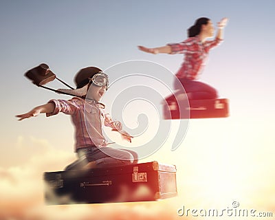 Dreams of travel! Stock Photo