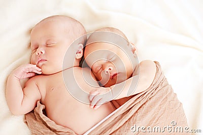 Dreams of twins Stock Photo