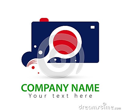 Camera logo vector Stock Photo