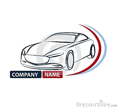 Car Logo Design. Creative vector icon, Auto car Logo icon. Logotype, automotive logo Cartoon Illustration