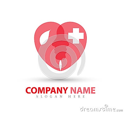 People, Care, Beauty heart shape Logo Icon Design. Stock Photo