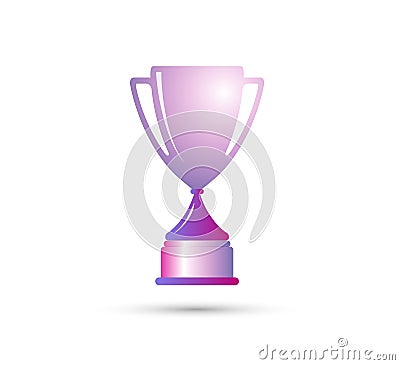 Best simple champion cup winner trophy award and victory icon design element. Cartoon Illustration