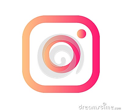 Instagram camera logo icon vector with modern gradient design illustration Cartoon Illustration