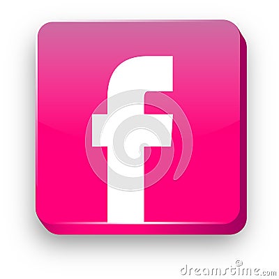 Facebook 3D logo like buttons icon. Editorial Stock Photo