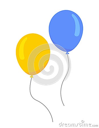 Balloon colorful ballon vector flat cartoon birthday party. Cartoon Illustration