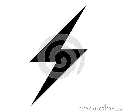 Power lightning logo vector icon. Vector thunder bolt symbol. Stock Photo