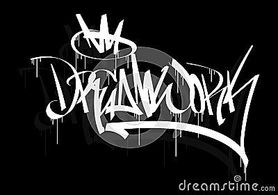 DREAMWORK graffiti tag style design Vector Illustration