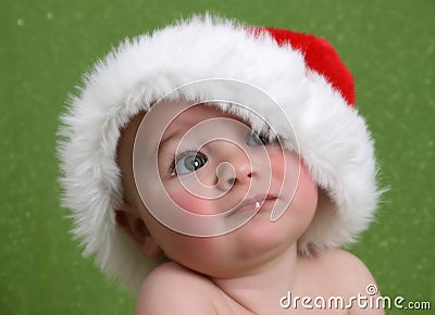 Dreamy Christmas Baby Stock Photo