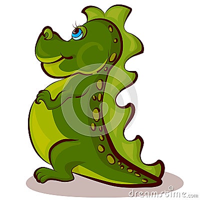 Dreamy crocodile Vector Illustration