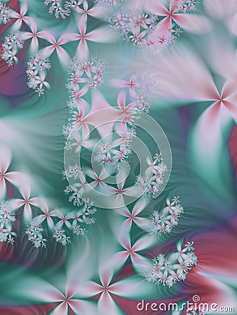 Dreamy floral fractal Stock Photo